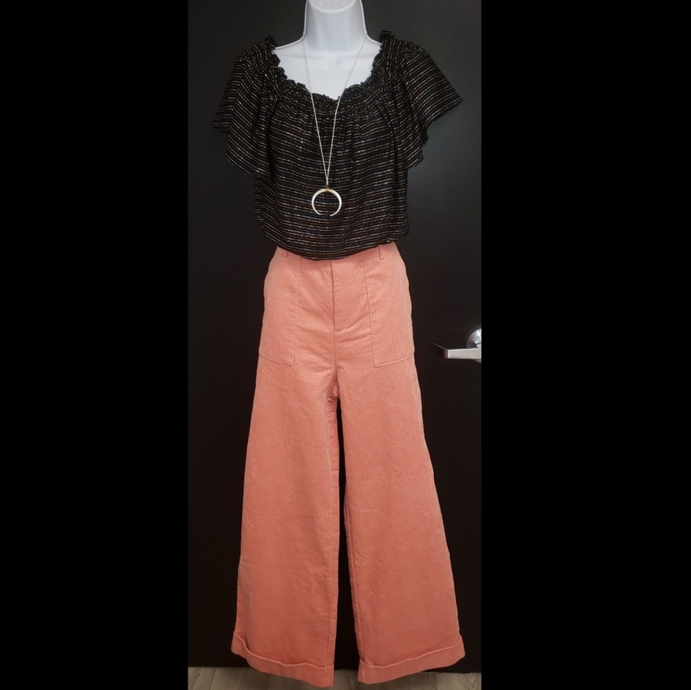 Wideleg Corduroy Pants